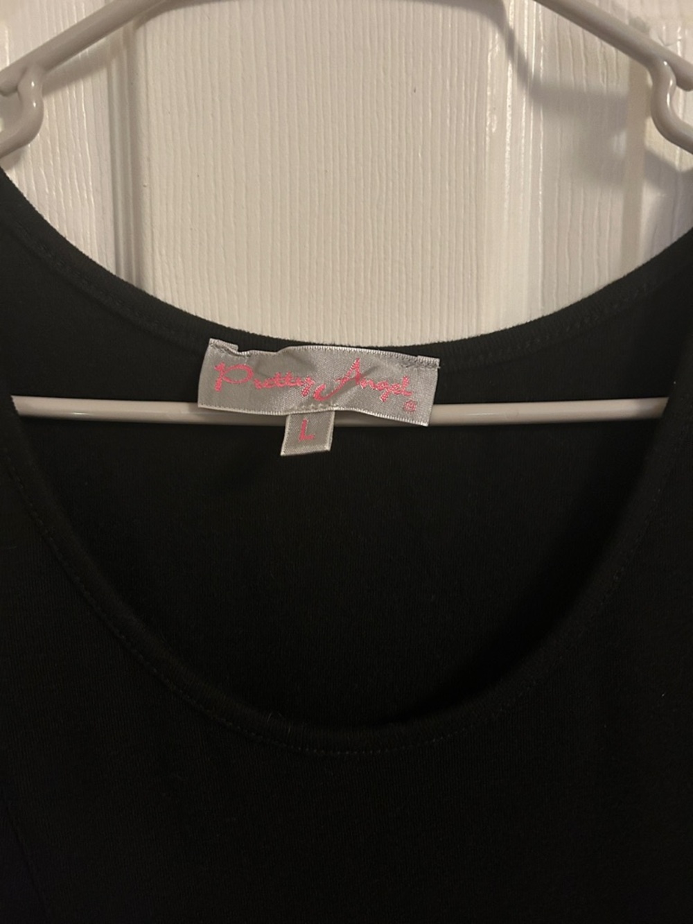Pretty Angel Black Midi Dress with White Lace Accents - Picture 3 of 3